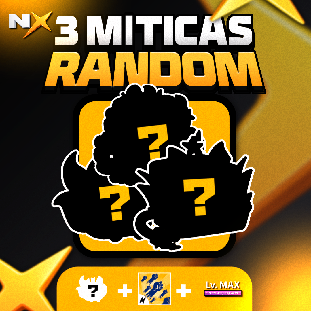 3 FRUTAS MÍTICAS ALEATÓRIAS + GODHUMAN